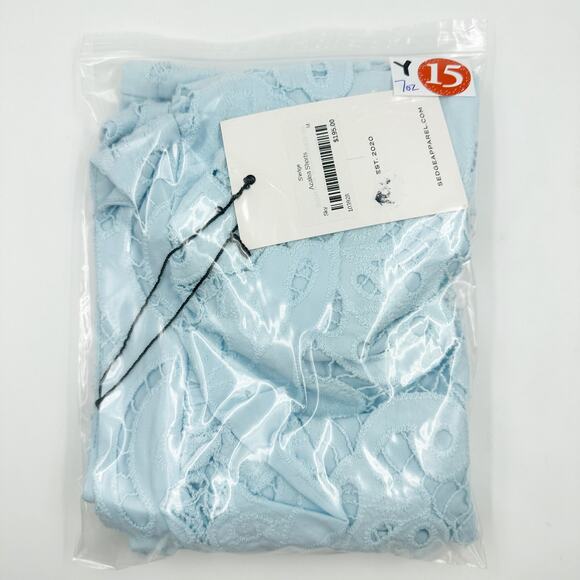 S'edge Azalea Eyelet Lace SHORTS Sky Light Blue Lined Medium M NEW NWT - Picture 6 of 6